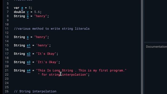 Strings, Literals, String Interpolation In Dart || Hindi | Dart For Flutter || Vivek Lodh смотреть онлайн