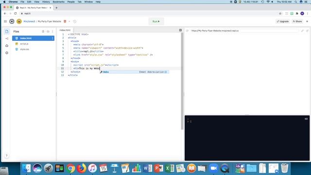 HTML Intro with Repl it смотреть онлайн