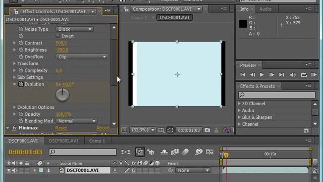 Окно Effect Controls в Adobe After Effects CS4 смотреть онлайн