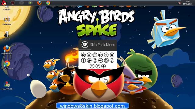Transform winsows 7/8 to Angry Birds Space Skin смотреть онлайн