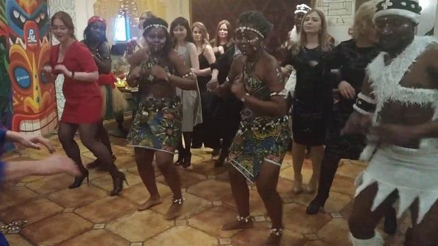 ШОУ МАСТЕР КЛАСС АФРИКАНСКИЙ ТАНЕЦ Корпоративный  праздник - Ресторан Бахрома 19-12-2019