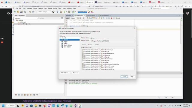 How to solve Error: netbeans unable to find java.lang in classpath or bootpath windows. смотреть онлайн