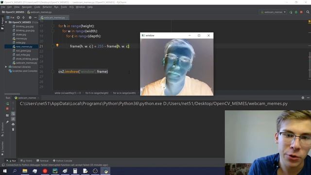 Launching OpenCV Webcam for Meme Making | Learn OpenCV in Python by MAKING MEMES #4 смотреть онлайн