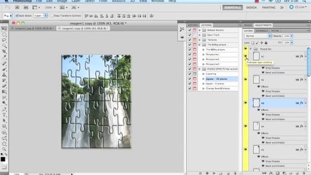 Actions de Puzzle e Photo Collage no Photoshop CS5 смотреть онлайн