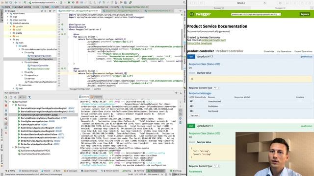 Spring Cloud Tutorial. Part 14. Add API Documentation Swagger смотреть онлайн