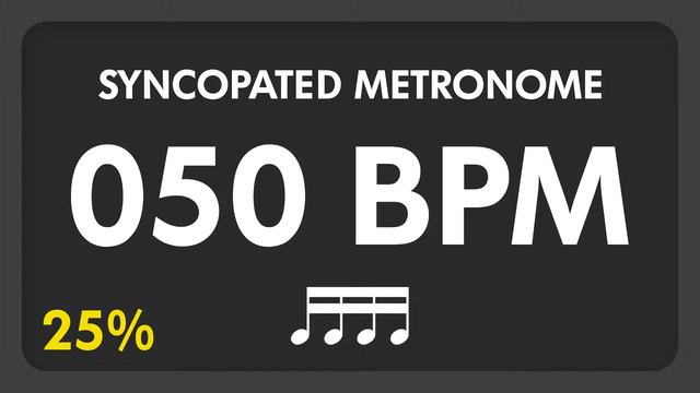 50 BPM - Syncopated Metronome - 16th Notes (25%) смотреть онлайн