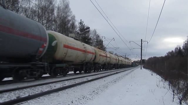 Электровоз ВЛ11.8-794А\793 с грузовым поездом перегон Балабаново-Ворсино 19.01.2019 смотреть онлайн