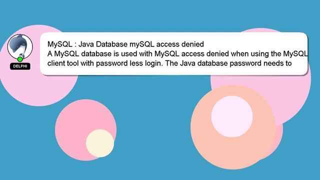 MySQL : Java Database mySQL access denied смотреть онлайн