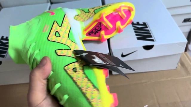 Nike Air Zoom Mercurial Superfly 9 Elite FG Firm Ground Soccer Cleats - Green/Yellow/Black смотреть онлайн