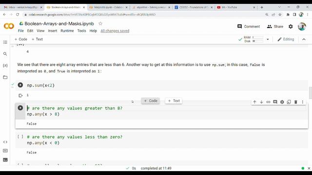 4.3 Numpy Arrays Boolean Array , Comparison and Masking Tamil смотреть онлайн