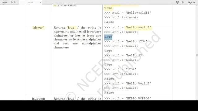 String Built-in Functions in Python: NCERT Class 11 Computer Science: Chapter 8 - Strings смотреть онлайн