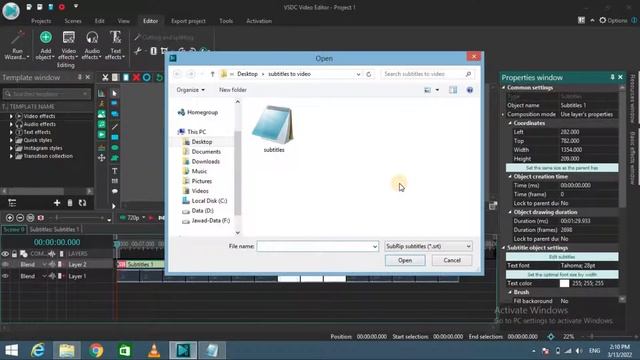 How to add subtitles to video with VSDC смотреть онлайн