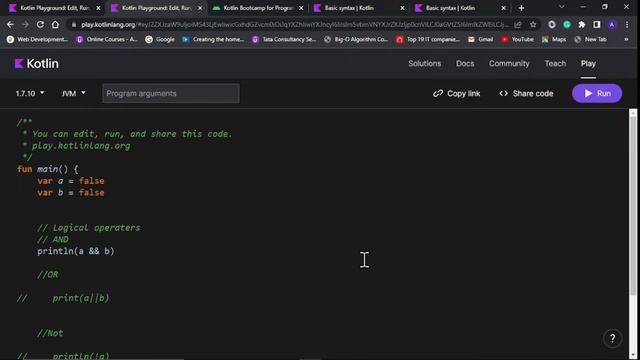 Logical Opreators in Kotlin | part - 12 смотреть онлайн