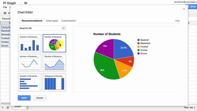 Create a Pie (circle) Graph with Google Sheets смотреть онлайн
