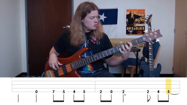 Crazy Train - Ozzy Osbourne (Bass Cover) With Tabs! смотреть онлайн