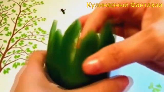 Цветок из Перца! Украшения и Овощей! смотреть онлайн