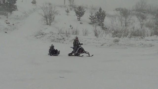 Снегоход детский с мотором от триммера смотреть онлайн