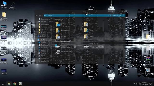 Glass theme for Windows 10 completely transparent смотреть онлайн