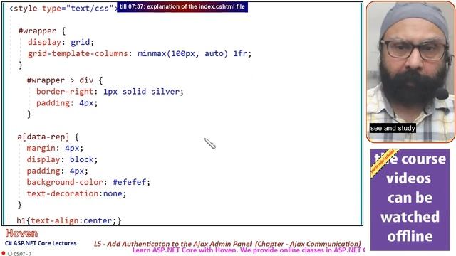 Adding Authenticaton to the Ajax Admin Panel (Ajax Communication - 5) | ASP.NET Core 5 Tutorial смотреть онлайн