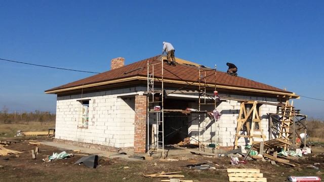 Монтаж гибкой черепицы смотреть онлайн