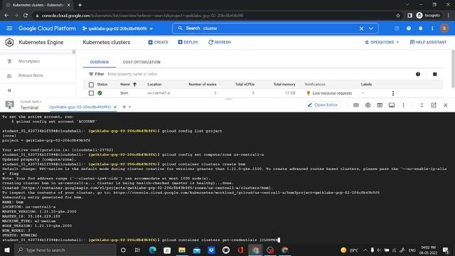 Kubernetes Engine Qwik Start - [GSP100] смотреть онлайн