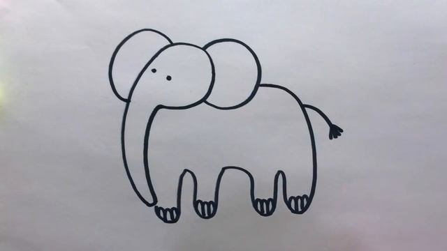 Filni qanday chizish kerak |How to draw an elephant |Как нарисовать слона легко смотреть онлайн