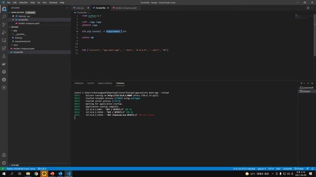 docker-compose API 개발 미니프로젝트 3편 - fastapi 컨테이너 배포 смотреть онлайн