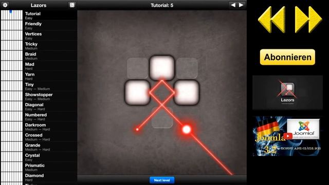 Lazors - Tutorial - Levels 1-10 Walkthrough смотреть онлайн
