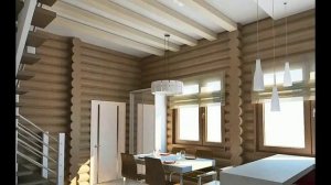 Современный интерьер деревянных домов.