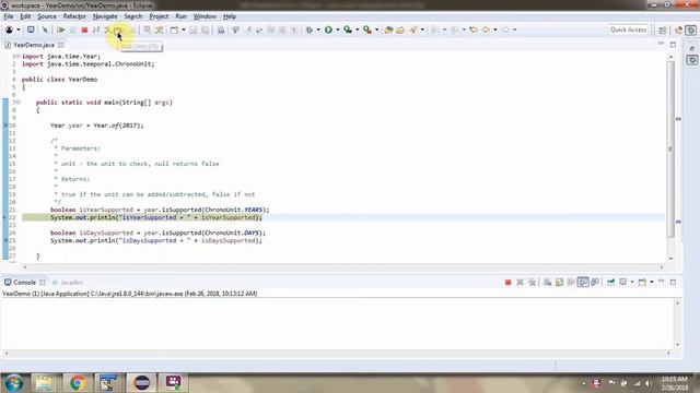 How to use isSupported method of Year Class which accepts TemporalUnit? смотреть онлайн