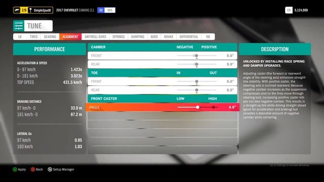 BEST DRAG TUNE For 2017 Chevrolet Camero ZL1 - Forza Horizon 4 Drag Car Tuning Guide смотреть онлайн