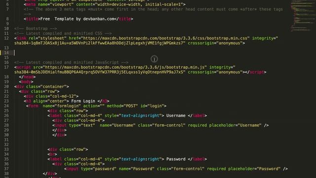 Free Template Form Login + code ตัวอย่าง html, bootstrap смотреть онлайн