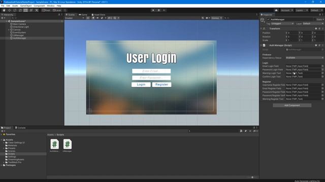 Unity User Login System Tutorial - Firebase Authentication смотреть онлайн