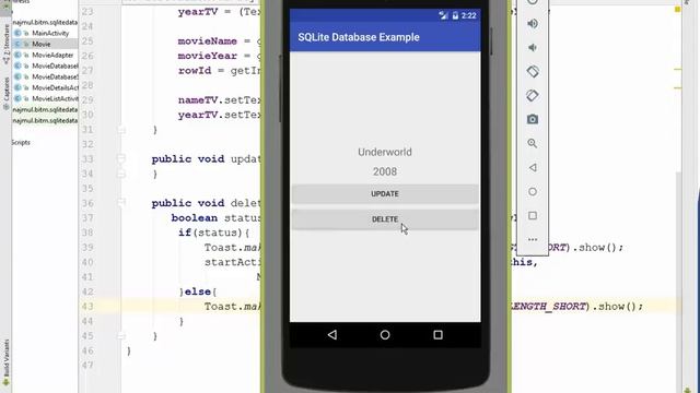 Android Basic tutorial 14 (SQLite database) part 2 смотреть онлайн