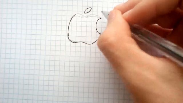 Как нарисовать логотип Aplle - How to draw the Apple logo смотреть онлайн