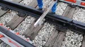 Промер стрелочного перевода по шаблону