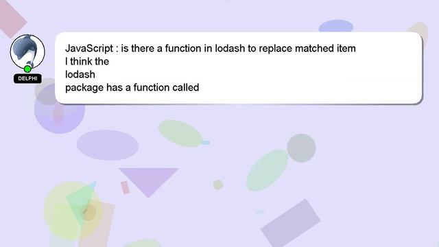 JavaScript : is there a function in lodash to replace matched item смотреть онлайн