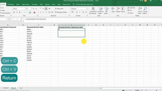 How to Generate Random Passwords in Excel смотреть онлайн