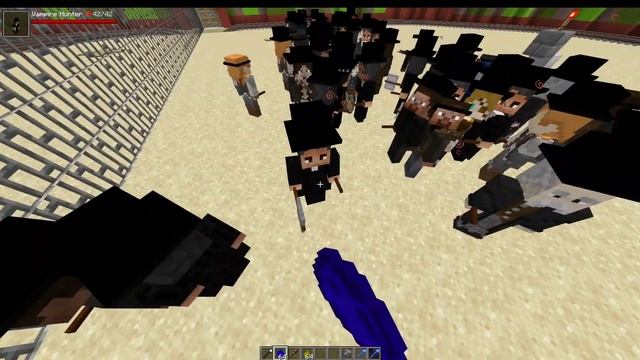 Minecraft. Битвы: Мобов из мода YDM's WeirdMobs против мобов из модов Monster Plus и Vampirism. смотреть онлайн