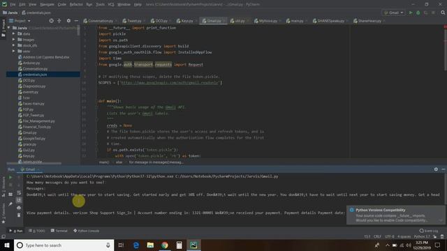 Check E-mail Messages with Python and Gmail API | #34 (Gmail API #1) смотреть онлайн