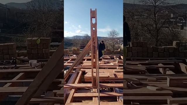 "Спецстрой" Орлиное. Монтаж, установка ног под коньковый прогон смотреть онлайн