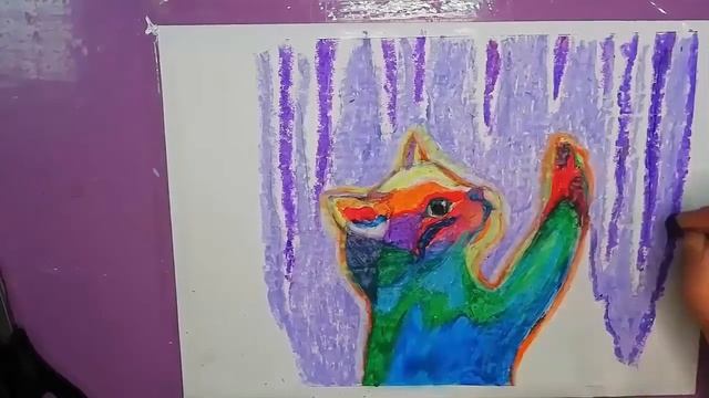 ?Рисую котёнка пастелью? **АБСТРАКЦИЯ** смотреть онлайн