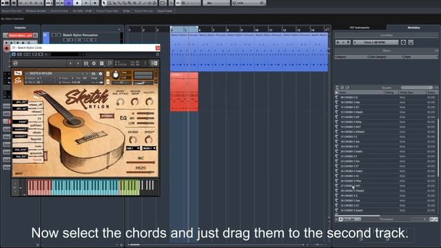 How to make quickly a guitar backing track using Sketch Nylon sample library! смотреть онлайн