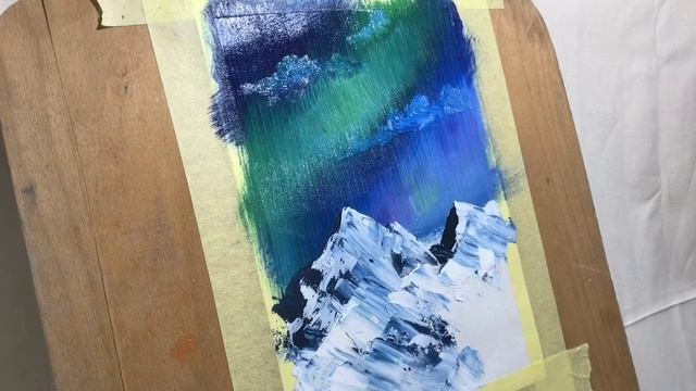 КАК НАРИСОВАТЬ ОДИНОКИ  МЕДВЕДЬ МАСЛЯНОЙ КРАСКОЙ,DAILY CHALLENGE