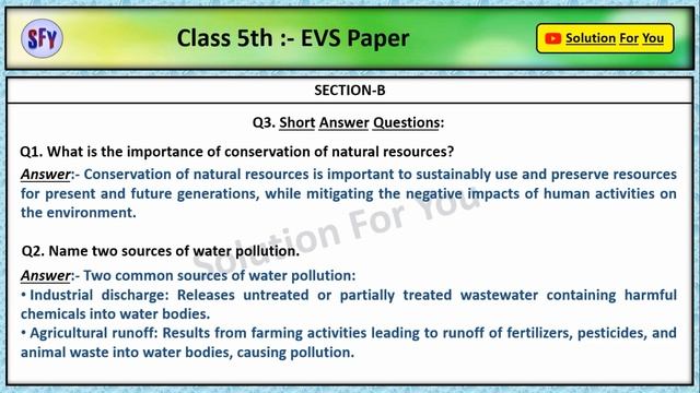 Class 5 EVS - Exam Question Paper Solution 2023 | 5th Class EVS Paper смотреть онлайн