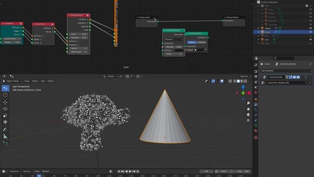 LIVENODING / Geometry Nodes Random Distribute & Collection Instance смотреть онлайн
