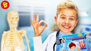 Дети играют в больницу и доктора. Путешествие по нашему телу