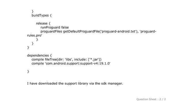 Android : Android Studio: Failed to find: 'com.android.support:support-v4:19.1.0' смотреть онлайн