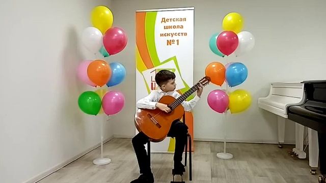Инструментальное творчество (гитара), 9-10 лет, Почанкин Аким, 1."Прелюдия", 2. "Испанский танец" смотреть онлайн