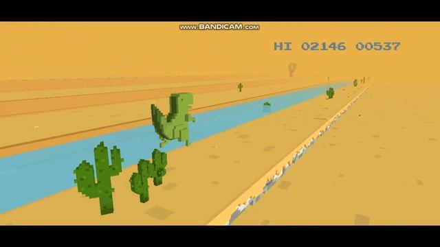 Гугл динозаврик в 3D II T-Rex Run 3D смотреть онлайн